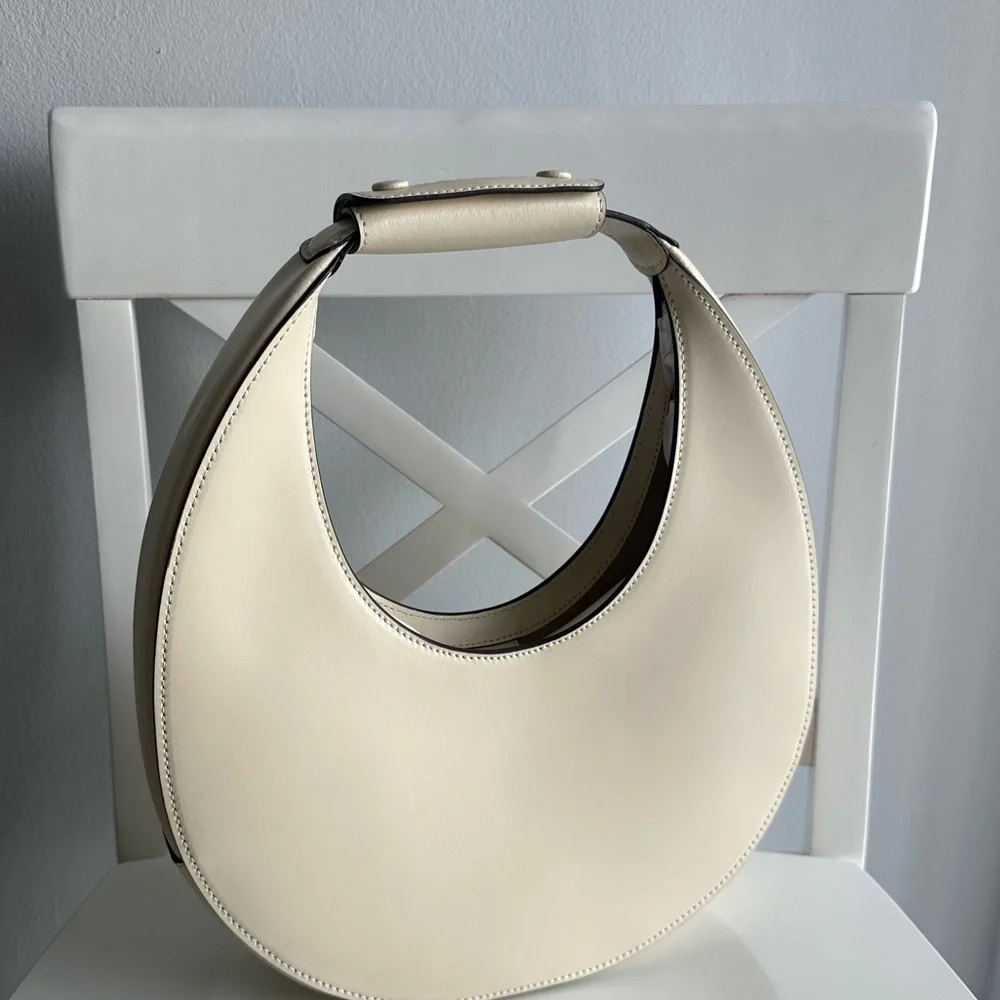 NWOT Staud Moon Bag Cream / Large Hobo Round Shoulder Bag - Picture 6 of 12